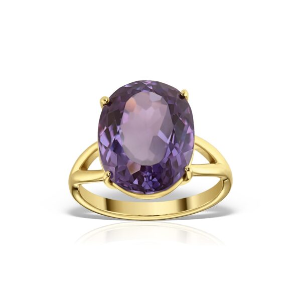 Inel din aur galben, 14K, cu alexandrit