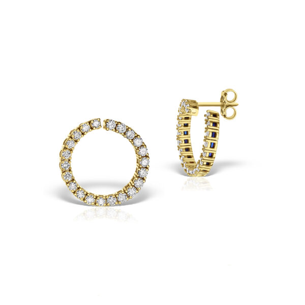 Cercei Éclat d’Or, aur galben, 18K, 1,32 ct diamante naturale
